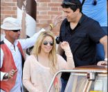 Shakira arrive à Venise pour chanter lors d'un mariage indien, le 13 mai 2011