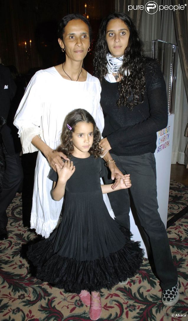 Karine Silla, Roxane Depardieu et Iman (fille eue avec son actuel mari Vincent Perez), en 2006. 