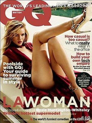 La séduisante Rosie Huntington-Whiteley pose en couverture du numéro de juin de GQ Angleterre.