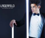 Baptiste Giabiconi présente la nouvelle collection automne-hiver 2011/2012 de Karl Largerfeld.