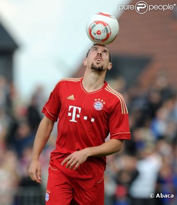 Franck Ribéry en dans ses oeuvres à Munich le 16 mai 2011 