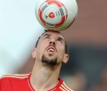 Franck Ribéry en dans ses oeuvres à Munich le 16 mai 2011<br />