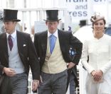 Les princes William, Harry et Kate au Derby d\'Epsom, le 4 juin 2011.