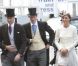 Les princes William, Harry et Kate au Derby d'Epsom, le 4 juin 2011.