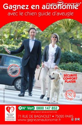 Stéphane Bern se mobilise pour la Fédération Française des Associations de Chiens guides d'aveugles en soutenant la campgane Gagnez en autonomie. 