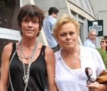 Anne Le Nen et sa compagne Muriel Robin lors de la finale du tournoi de Roland-Garros, remportée par Rafael Nadal, le 5 juin 2011.