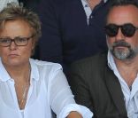 Muriel Robin et Antoine Duléry lors de la finale du tournoi de Roland-Garros, remportée par Rafael Nadal, le 5 juin 2011.
