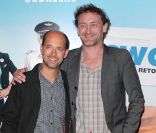 Maurice Barthélémy et Jean-Paul Rouve à l\'occasion de l\'avant-première de<em> Low Cost</em>, à l\'UGC Ciné-Cité de Bercy, à Paris, le 7 juin 2011.