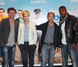 Jean-Paul Rouve, Judith Godrèche, Maurice Barthélémy et Lord Kossity à l'occasion de l'avant-première de  Low Cost , à l'UGC Ciné-Cité de Bercy, à Paris, le 7 juin 2011.