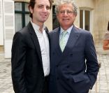 Adrien et Laurent Daussault lors du déjeuner Père & Fils, au Taillevent, à Paris, le mardi 14 juin 2011. 