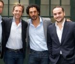 Samuel Le Bihan, Stéphane Freiss, Tomer Sisley et François Xavier Demaison lors du déjeuner Père &amp; Fils, au Taillevent, à Paris, le mardi 14 juin 2011. 