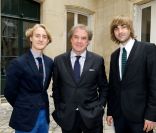 Harold, Jean-Michel et Neslon Wilmotte lors du déjeuner Père & Fils, au Taillevent, à Paris, le mardi 14 juin 2011. 