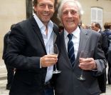 Stéphane Freiss et son papa Jacques lors du déjeuner Père & Fils, au Taillevent, à Paris, le mardi 14 juin 2011. 