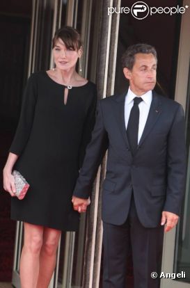 Carla et Nicolas Sarkozy lors du sommet du G8 à Deauville en mai 2011