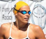 Laure Manaudou reprend l\'eau, le 19 juin 2011.<br />
