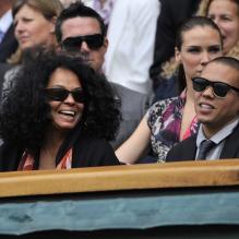 Wimbledon 2011, première semaine : Diana Ross et son fils Evan<br />