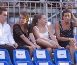  Louis et Pauline Ducruet et Camille Gottlieb avec leur maman Stéphanie de Monaco lors du concert évènement de Jean-Michel Jarre donné en l'honneur du mariage du Prince Albert avec Charlene Wittstock, le 1er juillet 2011 à Monaco 