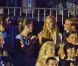 Pierre Casiraghi accompagné de sa douce Beatrice Borromeo assis à côté de sa soeur Alexandra et sa maman Caroline de Hanovre lors du concert évènement de Jean-Michel Jarre donné en l'honneur du mariage du Prince Albert avec Charlene Wittstock, le 1er juillet 2011 à Monaco