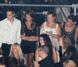 Stéphanie de Monaco avec ses enfants Louis, Pauline et Camille lors du concert exceptionnel de Jean-Michel Jarre donné à l'occasion du mariage d'Albert de Monaco avec Charlene Wittstock, le 1er juillet 2011