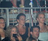 Charlene, Stéphanie et Camille lors du concert exceptionnel de Jean-Michel Jarre donné à l'occasion de son mariage avec le Prince Albert, le 1er juillet 2011