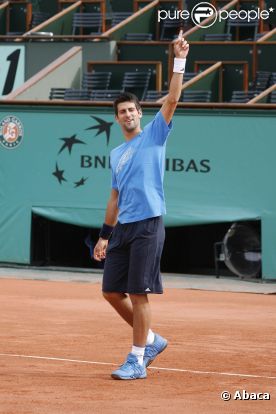 Novak Djokovic, à Roland-Garros (Paris), en mai 2009.