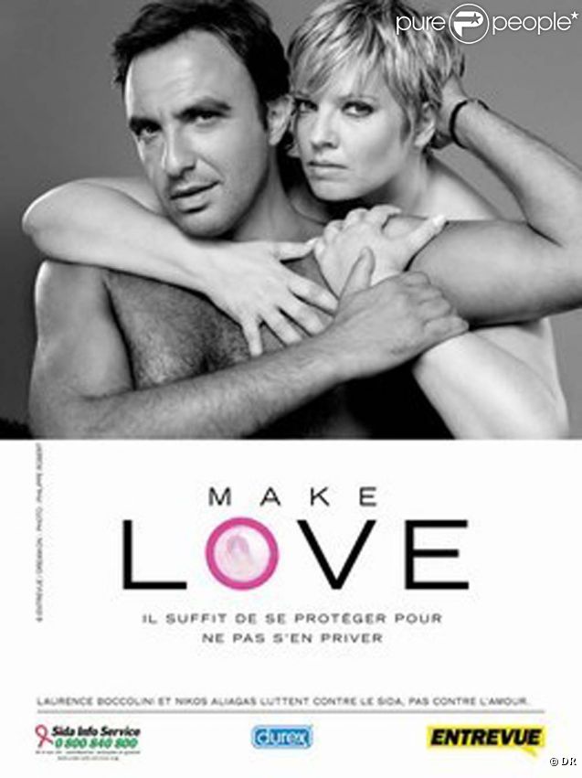 Yvan Le Bolloc'h et Bruno Solo pour la campagne Make Love, en partenariat avec Sida Info Service, en 2003. 