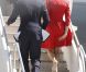 Kate Middleton et son prince William lors de leur départ du Canada, après leur visite officielle. Ils s'envolent pour la Californie. Le 8 juillet 2011 