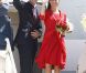 Kate Middleton et son prince William lors de leur départ du Canada, après leur visite officielle. Ils s'envolent pour la Californie. Le 8 juillet 2011 