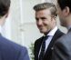 Le prince William et David Beckham lors de la réception pour l'arrivée du couple princier à Los Angeles.  Le 8 juillet 2011