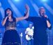 Nolwenn Leroy ouvre les Francofolies de La Rochelle, le 12 juillet 2011. Ici avec Alan Stivell pour Tri Martolod. 