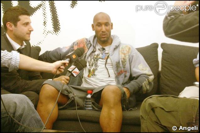 Nicolas Anelka lors de la soirée privée du lancement de L'Inclassable, son DVD