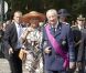 Le roi Albert de Belgique, la reine Paola et la reine Fabiola à la cathédrale Saints Michel-et-Gudule le 21 juillet 2011 pour les Te Deum de la Fête nationale.