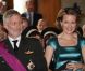 La princesse Mathilde et le prince Philippe de Belgique assistaient à la messe de la Fête Nationale, le 21 juillet 2011 au matin, à Louvain.