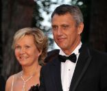 Philippe Narmino et sa femme lors du 63e bal de la Croix-Rouge monégasque. 5 août 2011