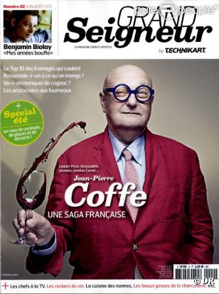Jean-Pierre Coffe en couverture du magazine Grand Seigneur by Technikart de juin-août 2011