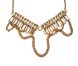   Les couleurs tendance de la rentrée : l'or  
 Collier plastron "Kate", Ela Stone, prix sur demande.    
