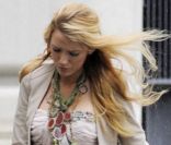 Blake Lively, sur le tournage de Gossip Girl le 7 septembre 2011 à New York.