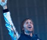 David Guetta en concert au stade Vicente Calderon à Madrid en juillet 2011 