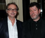 Chevallier et Laspalès lors de la soirée d'anniversaire d'Adriana Karembeu et de son agent Partick Goavec, au Berkeley, Paris 8ème, lundi 12 septembre 2011
