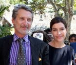 Antoine de Caunes et son épouse Daphné Roulier à Saint-Paul-de-Vence, le 10 septembre 2011.