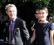 Antoine de Caunes et son épouse Daphné Roulier à Saint-Paul-de-Vence, le 10 septembre 2011.