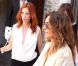 Léa Drucker et Mademoiselle Agnès pour le mariage d'Emma de Caunes, à Saint-Paul-de-Vence, le 10 septembre 2011.
