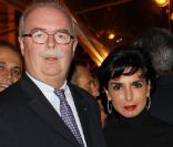 Christophe de Margerie, PDG de Total, et Rachida Dati lors du dîner organisé au Musée Rodin à l'occasion de la journée de l'Azerbaïdjan. Paris, le 15 septembre 2011.