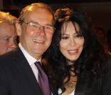Jean-Jacques Aillagon et Yamina Benguigui lors du dîner organisé au Musée Rodin à l'occasion de la journée de l'Azerbaïdjan. Paris, le 15 septembre 2011.