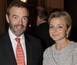 Jean-Paul Cluzel et Stéphanie Busuttil lors du dîner organisé au Musée Rodin à l'occasion de la journée de l'Azerbaïdjan. Paris, le 15 septembre 2011.
