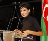 Rachida Dati lors du dîner organisé au Musée Rodin à l'occasion de la journée de l'Azerbaïdjan. Paris, le 15 septembre 2011.