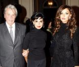 Alain Delon, Rachida Dati et Mehriban Aliyeva lors du dîner organisé au Musée Rodin à l'occasion de la journée de l'Azerbaïdjan. Paris, le 15 septembre 2011.