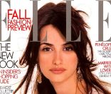 Penélope Cruz faisait la Une du Elle américain pour son numéro de juillet 2002.<br />