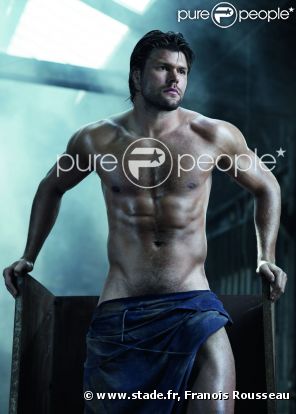 Tom Palmer, joueur du Stade Français pose pour le calendrier des Dieux du Stade 2012