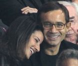 Jean-Luc Delarue et sa compagne Anissa au parc des princes le 21 septembre 2011  